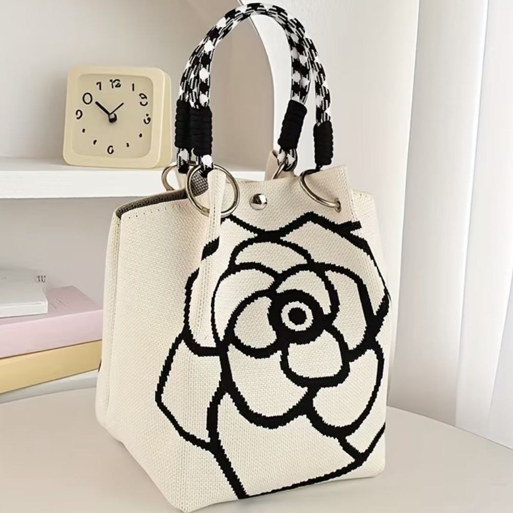 Chic White Floral bag have in white and another listing in black